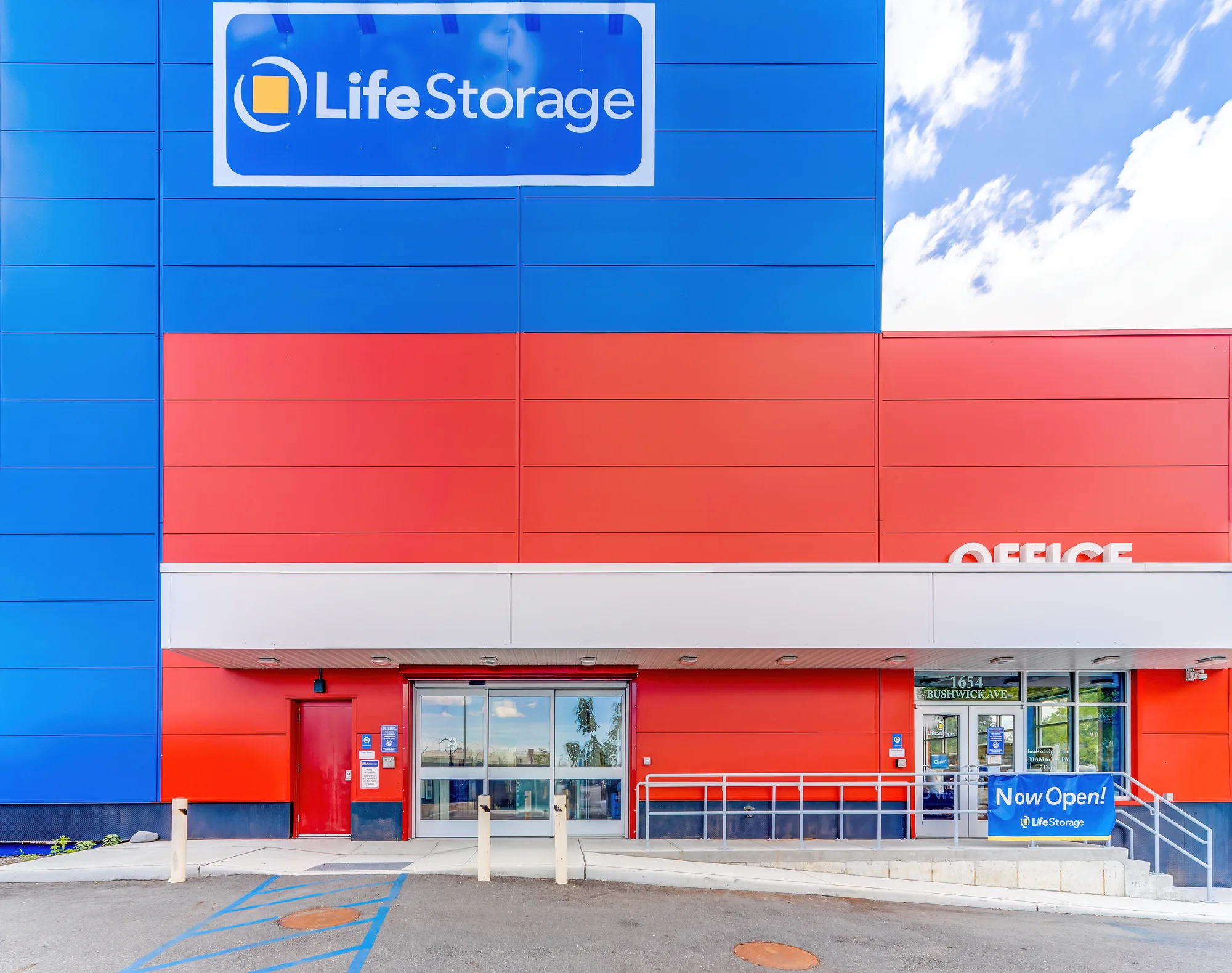 Retail storefront and office entrance of a Bushwick commercial property shot by a New York City commercial real estate photographer, framing first impressions and selling points for potential buyers